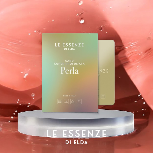 Duftkarte „Perla“ von Le Essenze di Elda – Zarter, eleganter Duft für Auto und Kleiderschrank. Exklusiv bei Waschparfüm24
