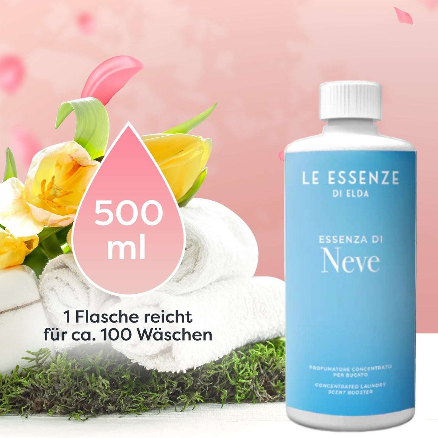 Le Essenze di Elda Waschparfüm 500ml – unvergleichlich intensiv, luxuriös & sparsam. Klare Alternative für alle, die mehr wollen als Giovanni oder Puella