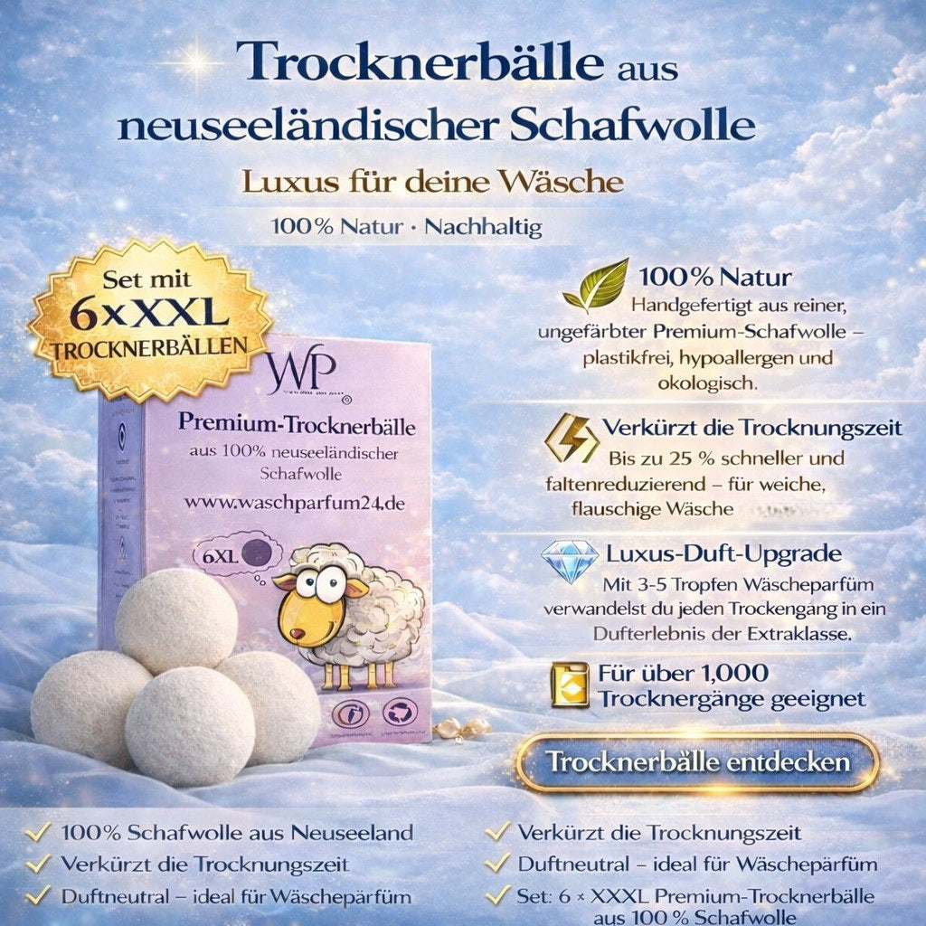 Trocknerbälle – flauschige Wäsche ohne Chemie - Waschparfüm24