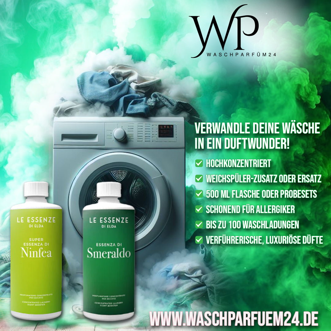 Hypoallergen Wäscheparfüm bei Waschparfüm24 – Unsere Wäscheparfüms sind speziell für empfindliche Haut entwickelt. Bieten langanhaltende Frische und sind ideal für bis zu 100 Waschladungen.