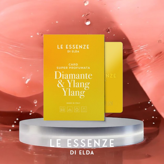 Duftkarte „Diamante & Ylang Ylang“ von Le Essenze di Elda – Exklusiver Duft mit sinnlicher Ylang-Ylang-Note. Jetzt im Shop von Waschparfüm24