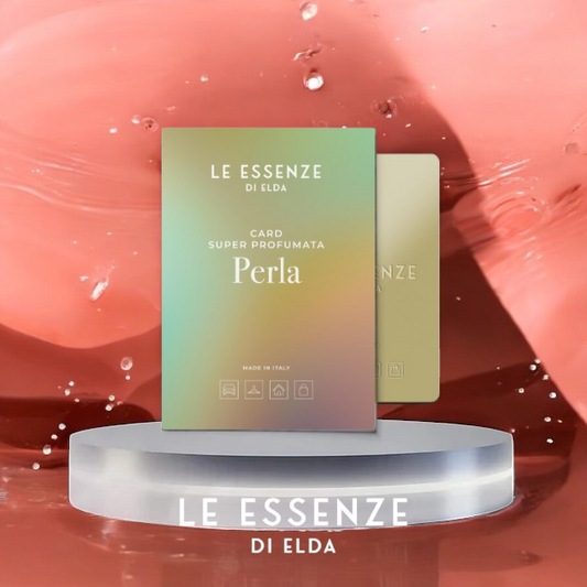 Duftkarte „Perla“ von Le Essenze di Elda – Zarter, eleganter Duft für Auto und Kleiderschrank. Exklusiv bei Waschparfüm24