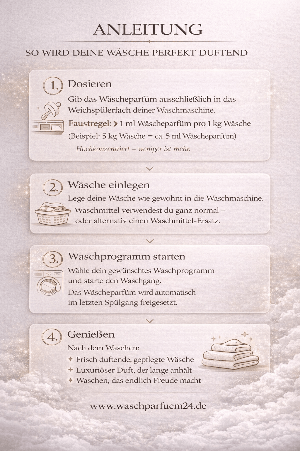 Wäscheparfüm Relax – warme Ruhe & sinnlicher Luxus - Waschparfüm24